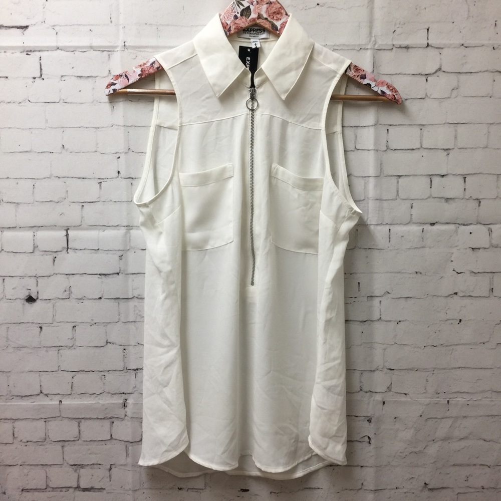 Express Women’s Size S White Sleeveless Top